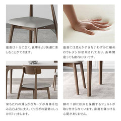 ダイニングチェア チェア ライトグレー 幅50cm オーク材 高耐久hagst-332