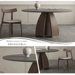 ダイニングテーブル 丸 食卓 セラミック 北欧 グレー 円形 おしゃれ hagst-3405