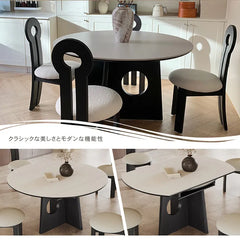 ダイニングテーブル 伸縮式 丸テーブル 食卓 セラミック 白 円形 北欧 おしゃれ hagst-3406