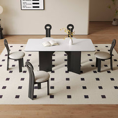 ダイニングテーブル セラミック 単品 セット食卓テーブル ホワイト 長方形 hagst-576