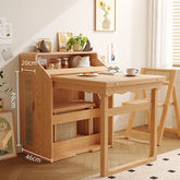 ダイニングテーブル 無垢材 長方形 ダイニングテーブル 収納付き ナチュラル 4人 6人掛け 折りたたみ おしゃれ hemw-6888