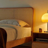 ベッド ベッドフレーム キングベッド ダブルベッド 天然木 ラタン おしゃれ 高級 hjhms-1046