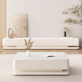 センターテーブル セラミック ローテーブル 可愛い ホワイト 幅130cm hjl-1195