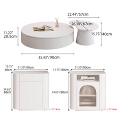 ローテーブル モダン センター テーブル おしゃれ ネストテーブル 丸hjl-1869