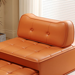 無垢材エアレザーソファー 北欧スタイルのコンパクトリクライニングソファーベッド hjy-1899