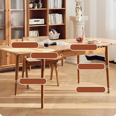 ダイニングテーブル 伸縮式 幅125-195cm ナチュラル 食卓 hldmz-711