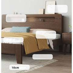 ベッドフレーム シングル セミダブル ダブル 天然木 ベッド 幅120cm 150cm 180cm ブラウン フレーム シングル 整理 収納付き hmak-238