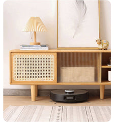 【竹と樹脂とガラスの絶妙ハーモニー】テレビ台の決定版 hsl-80