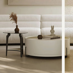 多機能センターテーブル|セラミック・合成皮革・強化ガラスのエレガントデザイン hxj-2729