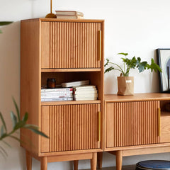 キャビネット 幅45cm 収納ラック チェリー材 ナチュラル hykmq-769