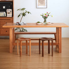 スツール 幅35cm ダイニングチェア チェリー材 ウォールナット hykmq-780