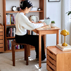 テーブル 幅60 80cm デスク 学習机 チェリー材 ナチュラル hykmq-785