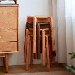 スツール 幅28cm 丸スツール スタッキング 無垢材 hykmq-790