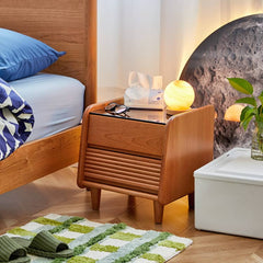 ナイトテーブル サイドテーブル 引き出し付き ベッドサイド 木製 収納テーブル 幅30cm 40cm hykmq-794