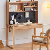 学習机 勉強机 作業台 収納 棚付き 引き出し ナチュラル ブラウン 幅65 80 100 120cm hym-1539