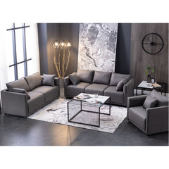 【高品質】松 木 枠 エアレザー 綿 ソファー - モダンデザイン・快適な座り心地! ja-18