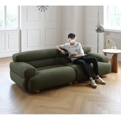 ソファー 幅296cm ダークグリーン パイン材 高級感 快適さ my-369