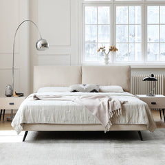 ベッド 幅210cm ベージュ 高品質 パイン材 my-380