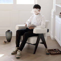 チェア 幅78cm 北欧風 アッシュ材 ホワイト my-384