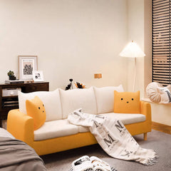 高級木製ソファー|快適なテリークロス&綿素材のソファーセット qm-12