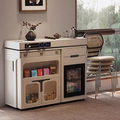 アイランドキッチン 収納付き テーブル 伸縮 折りたたみ 北欧風 キャビネット 省スペース 小型 家庭用 テーブル 4〜8人掛けsyj-001