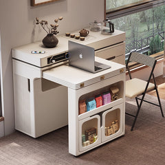 アイランドキッチン 収納付き テーブル 伸縮 折りたたみ 北欧風 キャビネット 省スペース 小型 家庭用 テーブル 4〜8人掛けsyj-001