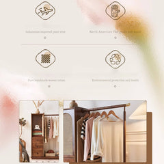 ハンガーラック 幅90 120cm キャビネット 収納家具 寝室 tzm-526