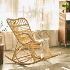 ロッキングチェア 幅72cm チェア リラックスチェア 籐製 tzm-548