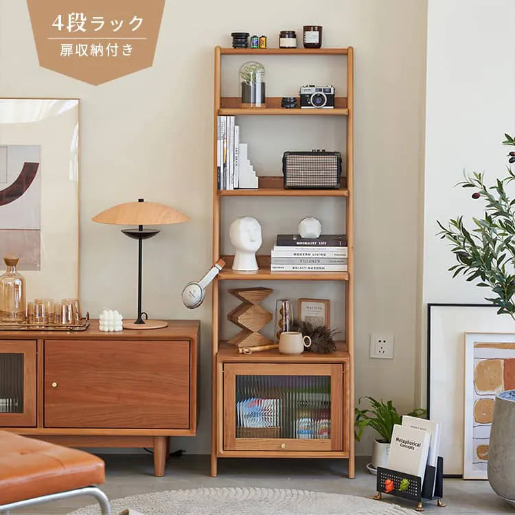 収納ラック 棚 木製 スリム ウッドラック 北欧 おしゃれ 天然木 扉収納 ディスプレーラック xbjj-syzwj-rack