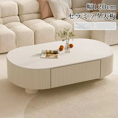 センターテーブル 高級感 楕円形 モダン ローテーブル おしゃれ ynw-030