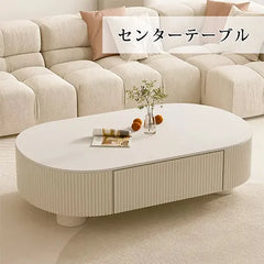 センターテーブル 高級感 楕円形 モダン ローテーブル おしゃれ ynw-030