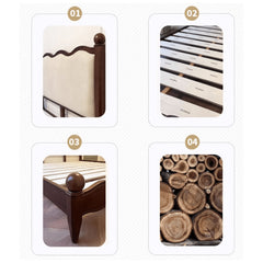 ベッド ベッドフレーム ダブルベッド 幅157cm 187cmブラウン おしゃれ 高級感 yw-205