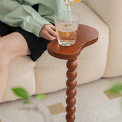 センターテーブル サイドテーブル 幅23cm おしゃれ ケヤキ材 北欧風 yw-213