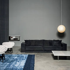 ソファー おしゃれ 幅360cm ライトブルー ブラック エアレザー パイン材 リラックス yw-220