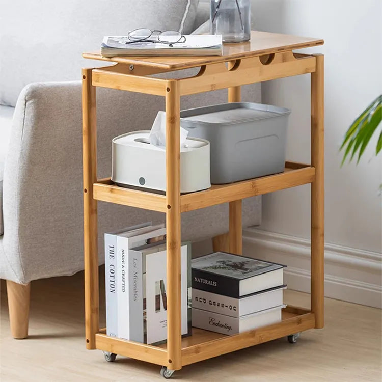 サイドテーブル 木目調 収納 キャスター付き おしゃれ リビング zt-033-bj-table
