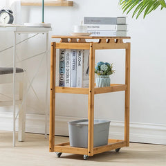 サイドテーブル 木目調 収納 キャスター付き おしゃれ リビング zt-033-bj-table