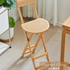 チェア スツール ラタン おしゃれ イス 折りたたみ 椅子 リビング 木目調 zt-769