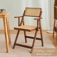 チェア 肘掛け スツール ラタン おしゃれ イス 折りたたみ 椅子 zt-929