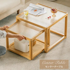 センターテーブル せット ナチュラル ローテーブル 和風 おしゃれ リビング zt-931