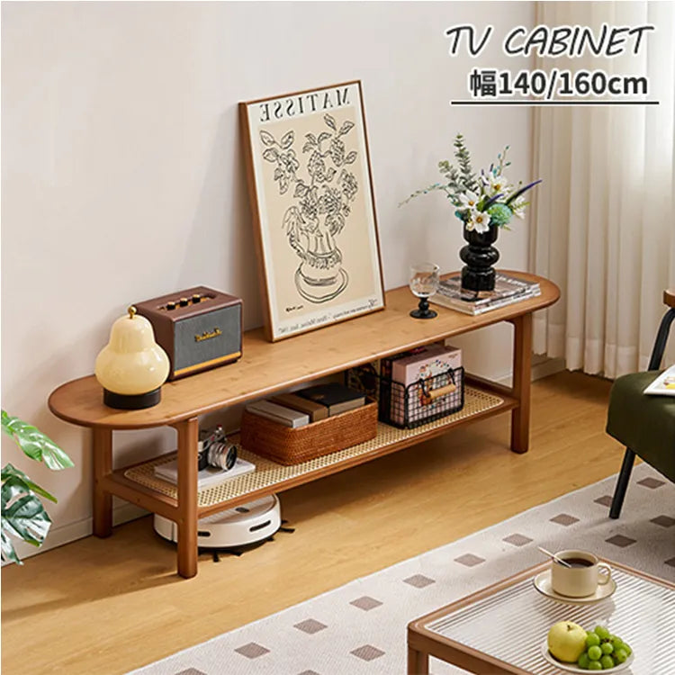テレビ台 脚付き リビングボード 幅140 160 おしゃれ ラタン シンプル zt-994