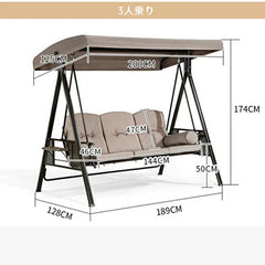 ブランコ 屋外 二人乗り 家庭用 ライト付き zy-269