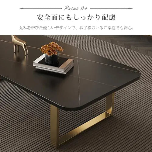 センターテーブル 白 黒 セラミック ローテーブル 大理石風 北欧 リビング ary-352