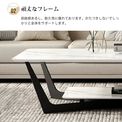 センターテーブル ホワイト セラミック モダン グレー 北欧 リビング ary-741