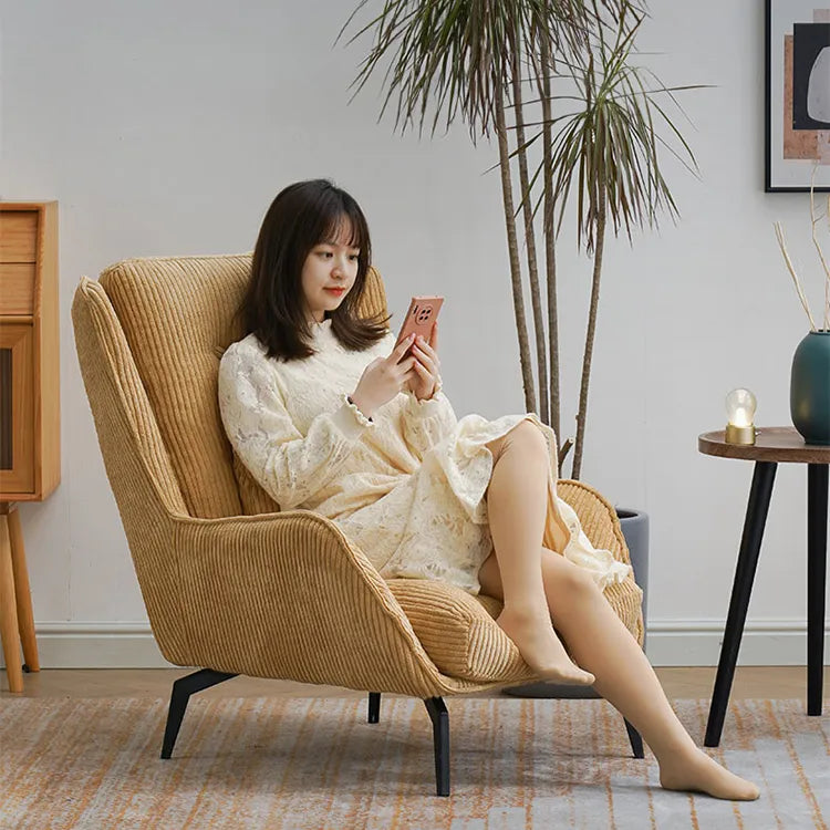 1人掛けソファ 布張り 高反発ウレタン 背もたれ 快適 おしゃれ リビング 北欧風 コンパクト dlo-014-sofa