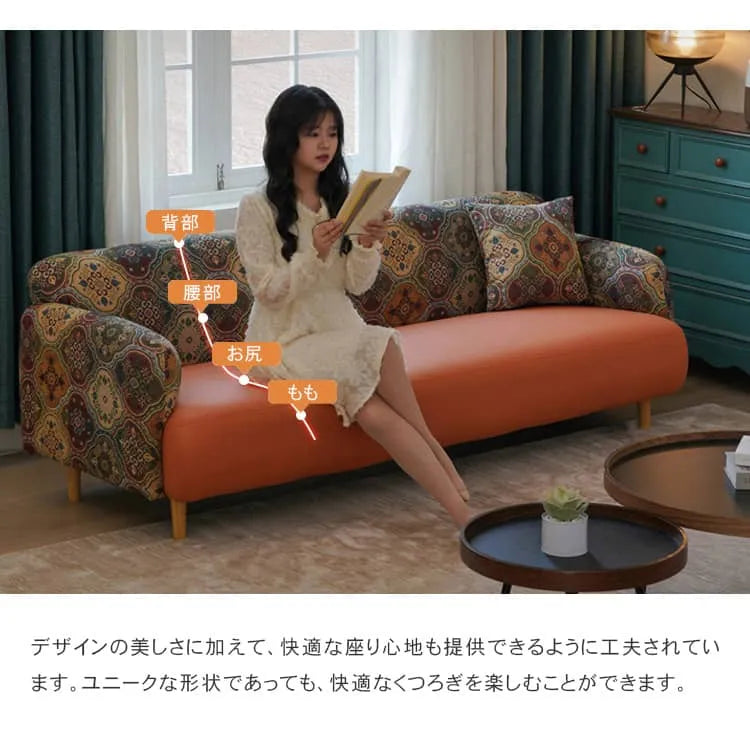 ソファ ソファー 2人掛け 3人掛け 合成皮革 ポリエステル 一人暮らし 座面広い クッション付き おしゃれ dlo-032