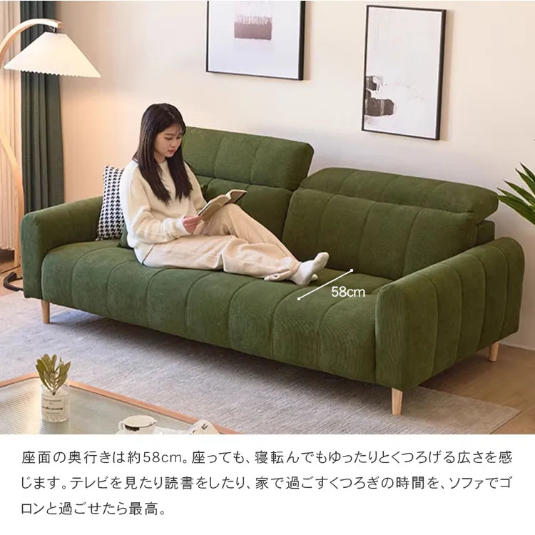ソファ 二人掛け 天然木 おしゃれ 2人掛けソファ 北欧 ベージュ アイボリー オレンジ 高級 dlo-044