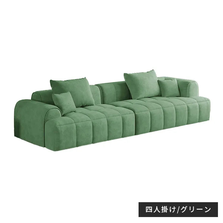 ソファ ソファー 4人掛け ベルベット おしゃれ 天然木 無垢材 幅240cm リビング 休憩室 カフェ サロン dlo-045-sofa