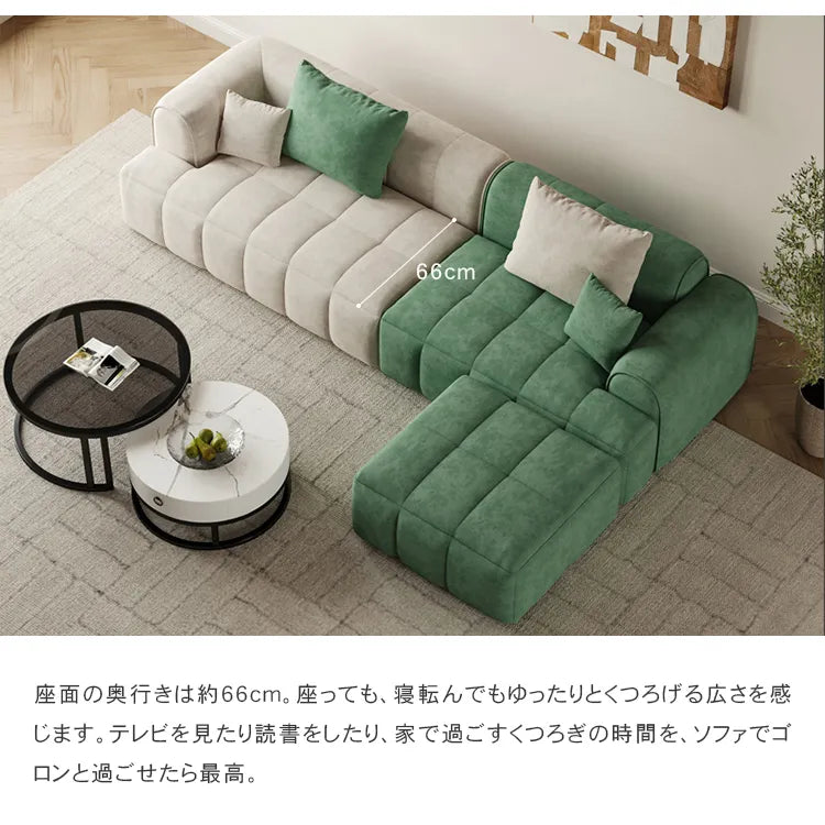 ソファ ソファー 4人掛け ベルベット おしゃれ 天然木 無垢材 幅240cm リビング 休憩室 カフェ サロン dlo-045-sofa