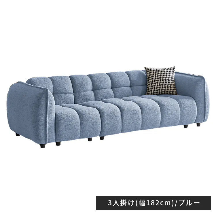 ソファー 2人掛け 3人掛け コンパクト ベルベット ブルー ベージュ おしゃれ 肘掛け付き 北欧 dlo-048-sofa