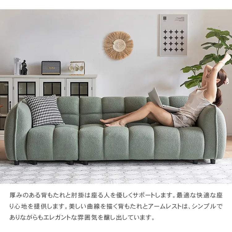 ソファー 2人掛け 3人掛け コンパクト ベルベット ブルー ベージュ おしゃれ 肘掛け付き 北欧 dlo-048-sofa